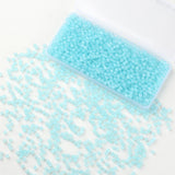 NUKAYAI 1000Pcs 4mm Light Blue Glass Beads for Bracelets, Round Crystal Beads for Bracelet Jewelry Making Kits Earring Necklaces