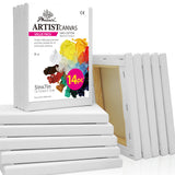 PHOENIX Stretched Canvas for Painting 5x7 Inch/14 Bulk Pack, 8 Oz Triple Primed 5/8 Inch Profile 100% Cotton White Blank Canvas,