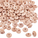PH PandaHall 120pcs 12mm Burlywood Wooden Round Loose Beads for Jewelry Craft DIY Decorations