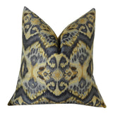 Plutus Brands Plutus Rhythm Waves Handmade Throw Pillow, 20 X 20, Blue/Navy/Taupe