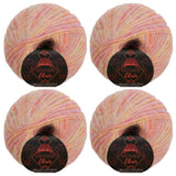 JubileeYarn Mohair Elixir Yarn - 50g/Skein Baby Wool Blend - Kamikaze - 4 Balls