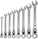 Williams WS1168RCF 8Piece Reversible Flex Head Ratcheting Combination Wrench Set