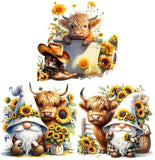 AIBOERL 3 Pack Cow Diamond Art Kits for Adults,Cow Diamond Painting Kits for Beginner, DIY Round 5D Full Drill Diamond Dots Craf