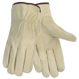 MCR Safety Memphis 3215M Economy Leather Driver Gloves Medium Beige Pair