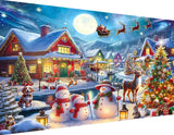 Gearock Christmas Large Diamond Painting Kits for Adults, Santas Secret Village Diamond Art Kits for Room Bedroom Living Room D