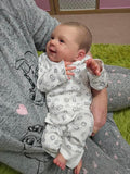 Zero Pam Lifelike Smiling Reborn Baby Dolls 18 Inch Real Life Newborn Baby Dolls Silicone Full Body Boy Realistic Babies Doll An