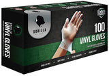 GORILLA SUPPLY Disposable Heavy Duty Vinyl Gloves Latex Free Powder Free, BPA Free Food Safe Grade Disposable Glove, Medium M, 3