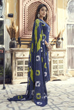 Gosriki Women'S Rayon Blend Straight Printed Kurta With Pant & Dupatta (Sumitra Blue-Fnw-Gs_L_Blue_Large),Blue,,B0CGTR9R1V