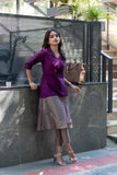 Gosriki Women'S Rayon Viscose A-Line Solid Kurta With Pant (Naima Wine-Gs_S_Wine_Small),Wine,,B0F13S4SDX
