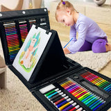 208 PCS Art Supplies, Drawing Art Kit for Kids,Teens Artist, Adults Art Set with Double Sided Trifold Easel, Oil Pastels, Crayon