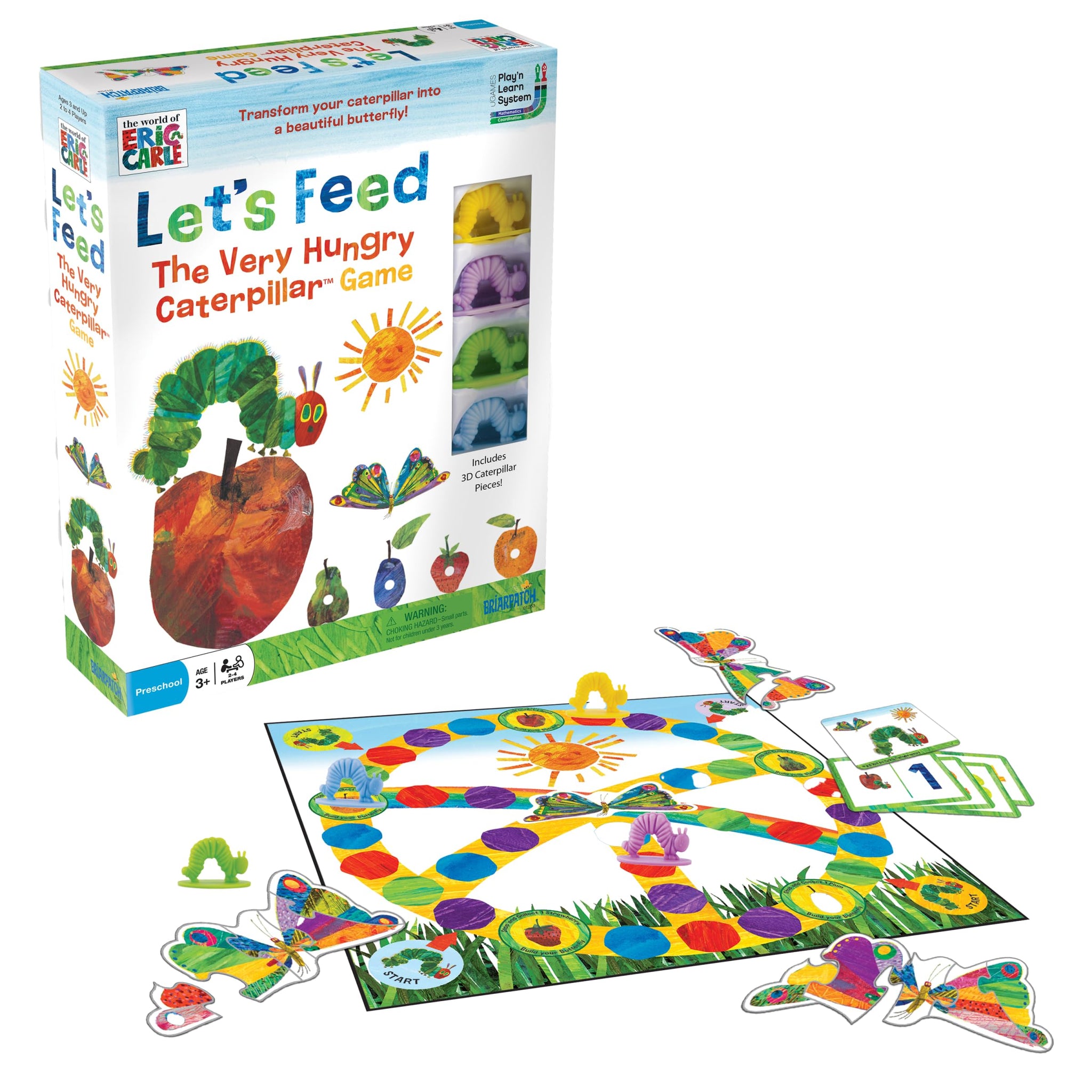 Briarpatch | Let's Feed The Very Hungry Caterpillar Counting Cards Kids Game, Based on The World of Eric Carle Books, Fun For Pr