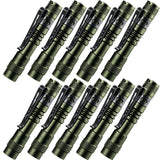 Beieverluck 10 Pack Small Mini LED Flashlight Pocket Flashlight Pen Light Flashlight Tactical Flashlight with Clip Flashlights f