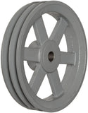 TB Woods 2BK2558 FHP Boredtosize VBelt Sheave, B Belt Section, 2 Grooves, 5/8 Bore, Cast Iron, 2.65 OD, 9440 max rpm