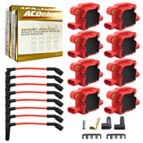 MAS Ignition Coils + ACDelco Platinum spark plugs + wires Replacement for Cadillac Chevy GMC Pontiac G8 Grand Prix H3 Tahoe Yuko