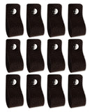Brute Strength - Leather Drawer Pulls - Black - 24 pcs - 4-15/16 x 1 - Leather Handle - Leather Dresser Pulls - Cabinet knobs D