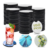 150 PCS Sublimation Blank Car Coasters, 2.75 in Circular Opening Blank Sublimation Coasters for Thermal Sublimation DIY Crafts, 
