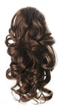 Onedor 12 Synthetic Fiber Natural Textured Curly Ponytail Clip In/On Hair Extension Hairpiece (10# - Medium Golden Brown)