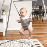 Jolly Jumper Elite Grey Saddle- The Original Jolly Jumper with Super Stand and Premium Spring. an Alternative to Baby Bouncers,
