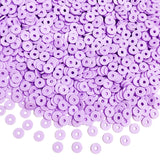 5000pcs Lavender Clay Beads Polymer Clay Heishi Flat Round Spacer Beads for Bracelets Earring Necklace Making DIY Handmade Craft