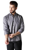 Toplot Men'S Solid Slim Fit Cotton Blend Casual Shirt With Spread Collar & Full Sleeves (Plain-Shirt-5112-Grey-Xl),Grey,,B0C65ZH882