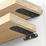 SZSFSYYX Shelf Bracket, Floating Shelf Brackets, 4pack Heavy Duty 6 inch Long for Shelves, Rustic Industrial Black Metal Wall Hi
