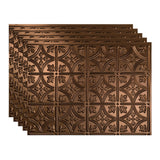 FASDE Traditional Style/Pattern 1 Decorative Vinyl 18in x 24in Backsplash Panel in OilRubbed Bronze (5 Pack)