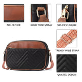 Adisa Women'S Girls Color Block Cross Body Sling Bag With Printed Belt (Sl5150-Bla),Black,,B0DXR1Z8ND