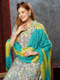 Anni Designer Women'S Rayon Blend Printed Straight Kurta With Pant & Dupatta (Sthula Multi-Jl_L_Green_Large),Green,L,,,