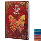 sexeeg College Ruled Journal for WritingB5 3D Butterfly Embossed Hardcover notebooks Writing Journal for Womenwith Elastic Cl