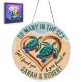 Ginfonr Diamond Painting Kits Hanging Pendant, Turtle Diamond Art Kits for Adults, Special Shaped Rhinestone Valentines Day Dia