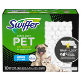 Swiffer Sweeper Pet Heavy Duty Dry MultiSurface Cloth Refills for Floor Sweeping and Cleaning, Febreze Freshness, 10 Count