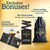 Elite Mixology Bartender Kit 20-Piece Boston Cocktail Shaker Set for Mixing with Stand- Indestructible Bar Accessories Bartendin