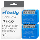 Shelly 1 Mini Gen4 | Wi-Fi, Zigbee & Matter Smart Relay Switch with Dry Contacts, 1-Channel 8A | Home Automation | Alexa, SmartT