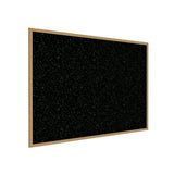 Ghent Bulletin Board, Recycled Rubber,Oak Finish Wood Frame, 36.5 x 60.5, Confetti (WTR35CF) Made in USA