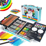 KRySt 145 Pieces Art Set for Kids with Themed Storage Case | Art and Craft Supplies Kit for Drawing and Painting with Oil Pastel