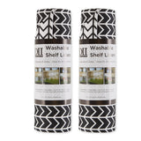 Black Herringbone Shelf Liner Set/2
