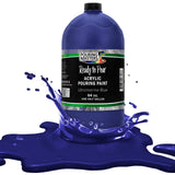 Pouring Masters Ultramarine Blue Acrylic Ready to Pour Pouring Paint Premium 64Ounce PreMixed WaterBased for Canvas, Wood