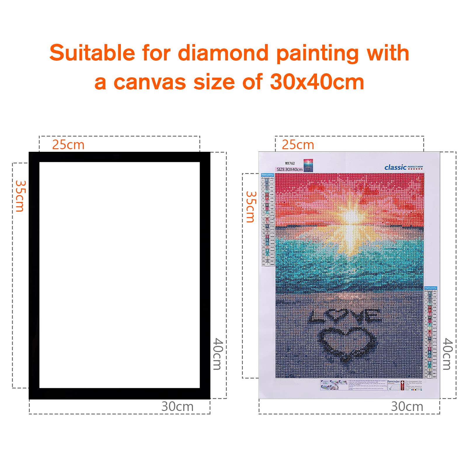 NAIMOER Diamond Painting Frames 1Pack, Frames for 12x16in/30x40cm Diamond Painting Canvas, Diamond Art Accessories Frame Self-Ad