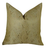 Plutus Brands Pb11015-2026-Sp Leaf Pod Handmade Throw Pillow, 20 X 26 Standard, Gold