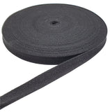 50 Yards Herringbone Tape Ribbon, Cotton Ribbon for Sewing (Black, 5/8in)
