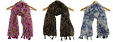 Aniqah GirlS Printed Stoles I Scarves With Tassels (Small Size 63 L X 20 W Inches), Multi Shade 5 Pack Of 3