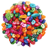 500 pcs Natural Chip Stone Beads, Candy Stone 5-8 mm Irregular Gemstones Healing Crystal Loose Rocks Bead Hole Drilled for Jewel