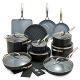GreenPan 22 Piece Valencia Pro Ceramic Nonstick Cookware Set, PFAS-Free, Induction Ready, Hard Anodized Pots & Pans with Lids, C