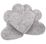 Playfully Ever After 3 Inch 28pc Felt Hearts (Charcoal Gray)