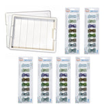 Bead Storage Solutions Plastic Stackable Organizer Tray Bundle with Lid and 48 Size Small Containers for Beads and Craft Supplie