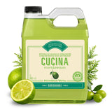 Fruits & Passion Cucina Concentrated Dish Soap Refill, Lime Zest & Cypress, Gentle Liquid Dishwashing Detergent with Olive Oil, 