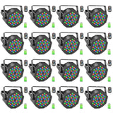16PCS 36 LED Rechargeable Stage Lights, Par Can Light RGB Remote Control 7CH DMX512 Battery Uplights for Events Wedding DJ Live 