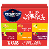 Sanpellegrino Italian Sparkling Drinks, Build Your Own Variety Pack, Sparkling Fruit Beverage, Made with Natural Flavors, 12-Pac