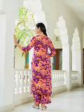 Gosriki Women'S Cotton Blend Straight Printed Kurta With Palazzo (Chinki Begani-Gs_Xxl_Begani_Xx-Large),Begani,2,B0D9WB721K