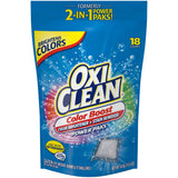OxiClean Color Boost Color Brightener plus Stain Remover Power Paks, 18 Count (Packaging may vary)